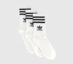adidas Mid Cut Crew Socks 3 Pack-Men Clothing & Accessories