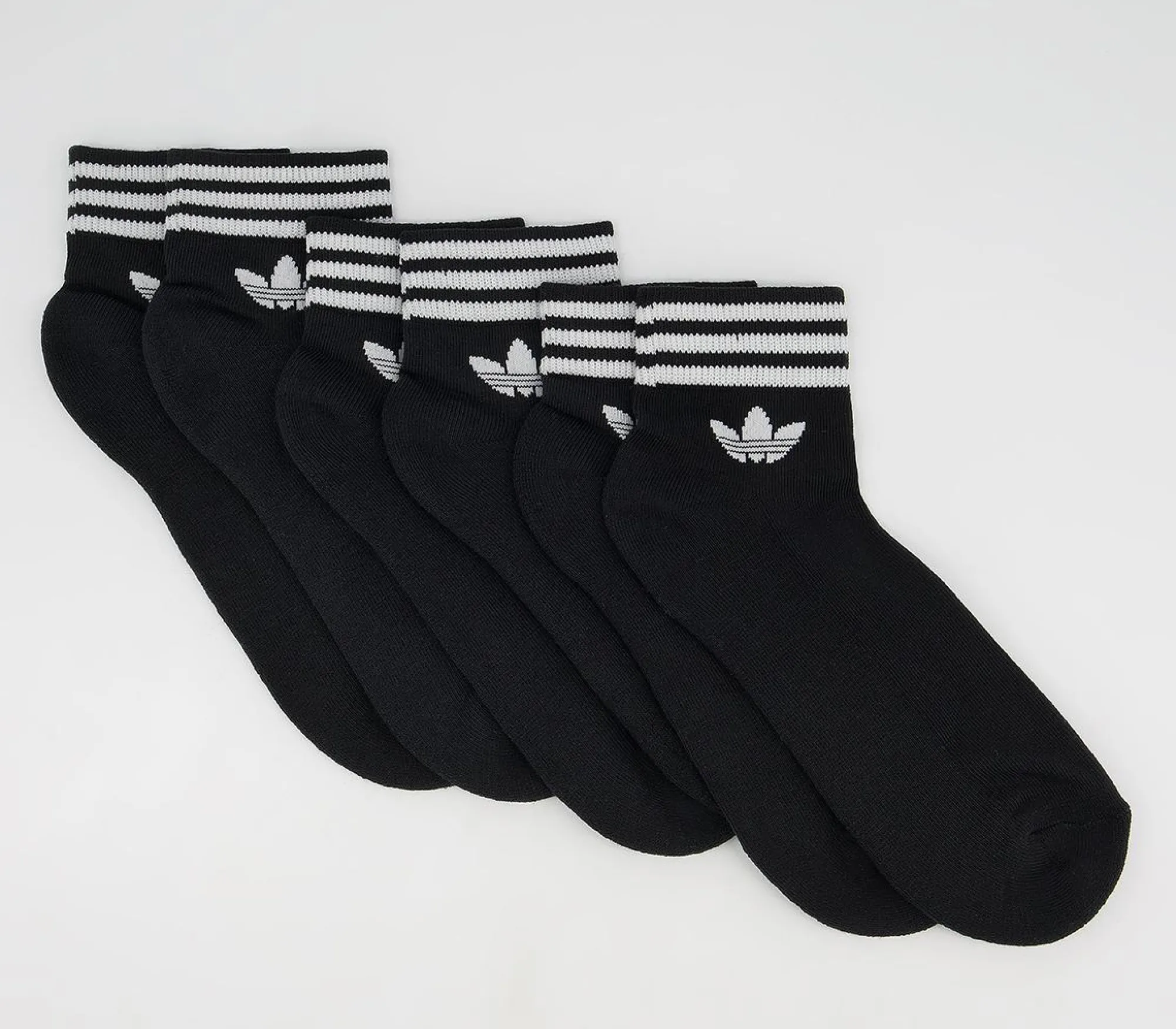 adidas Trefoil Ankle Socks 3 Pack-Men Clothing & Accessories