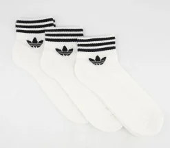 adidas Trefoil Ankle Socks 3 Pack-Men Clothing & Accessories
