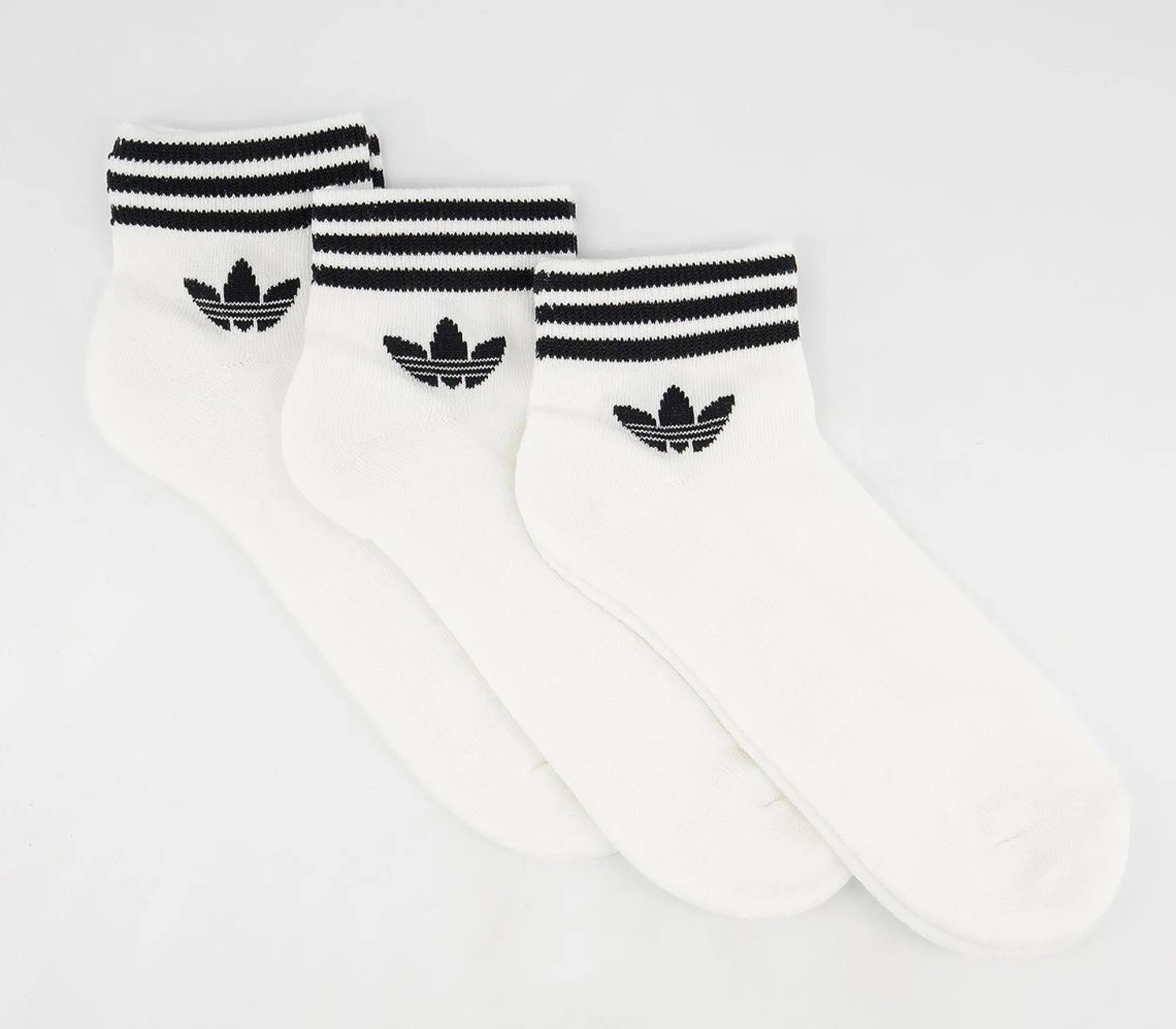 adidas Trefoil Ankle Socks 3 Pack-Men Clothing & Accessories